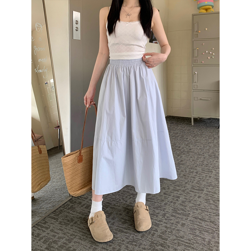 Tmall quality summer 2024 new high waist white skirt for women