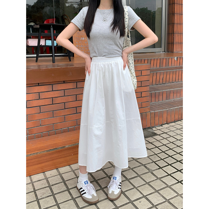 Tmall quality summer 2024 new high waist white skirt for women