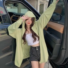 批发原版做法UPF50+防晒衣女款<b class='q'>夏</b>防紫外线中长款透气防晒服连帽外套