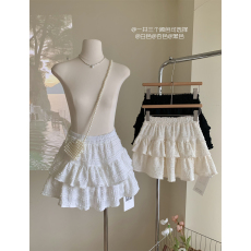 批发蕾丝花边蛋糕半身裙女夏设计感小众蓬蓬短裙裙子