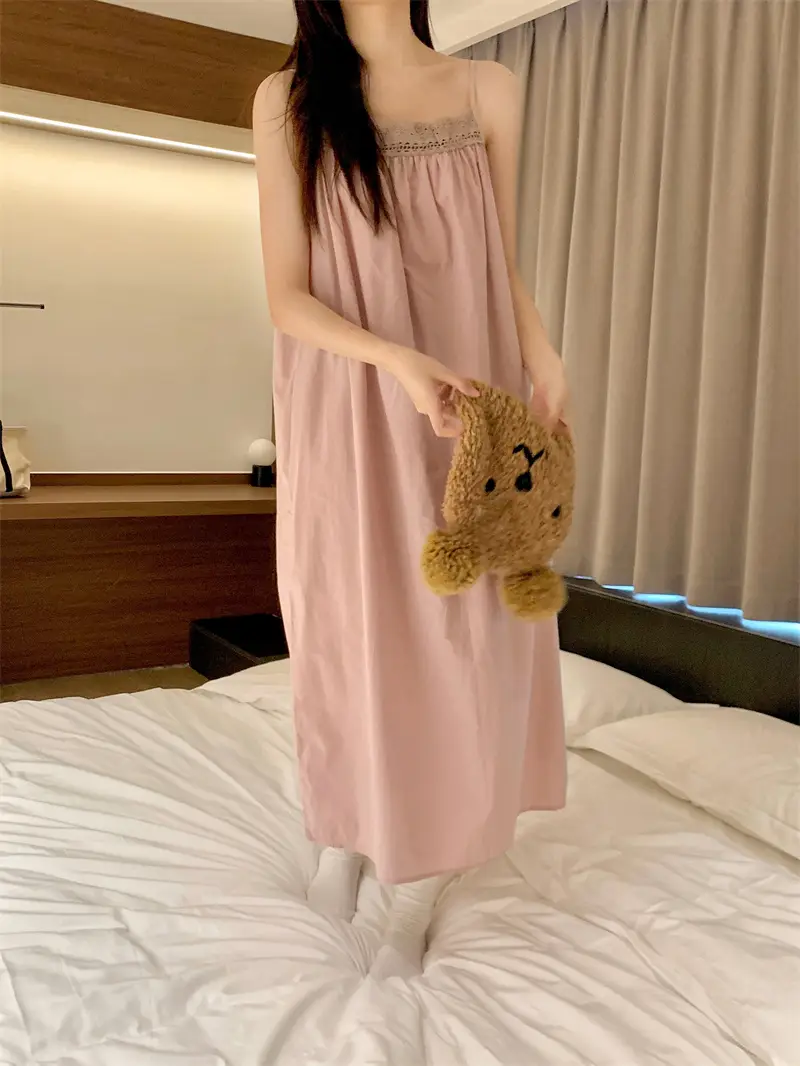 프렌치 스타일 레이스 홈웨어 드레스 상세 이미지 11