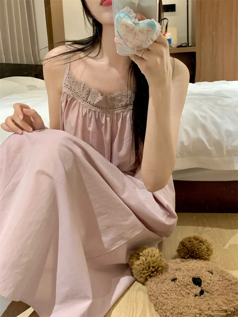 프렌치 스타일 레이스 홈웨어 드레스 상세 이미지 12