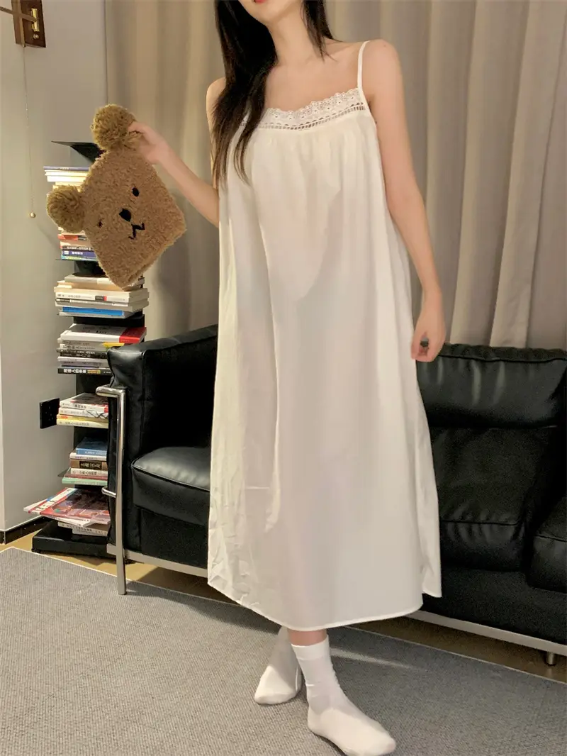 프렌치 스타일 레이스 홈웨어 드레스 상세 이미지 18