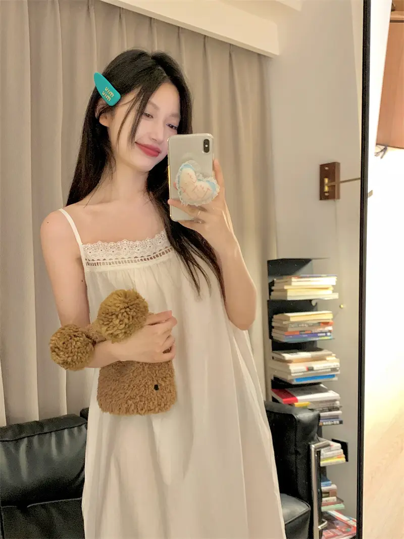 프렌치 스타일 레이스 홈웨어 드레스 상세 이미지 19