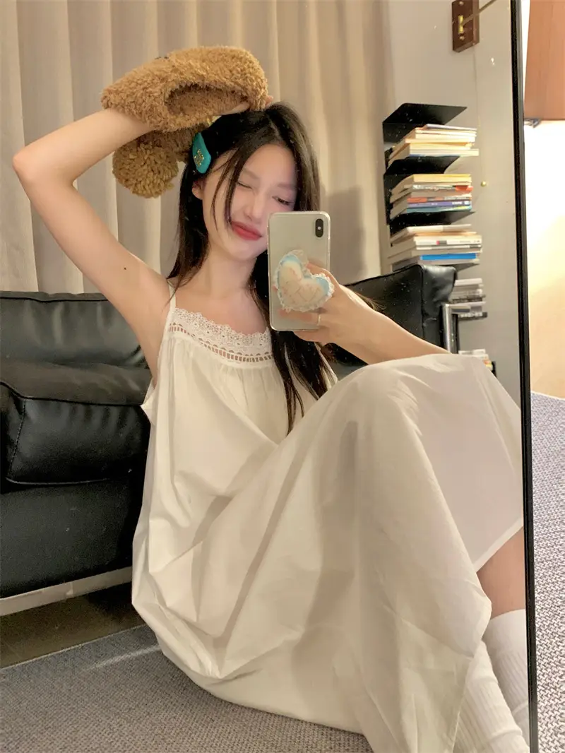 프렌치 스타일 레이스 홈웨어 드레스 상세 이미지 21