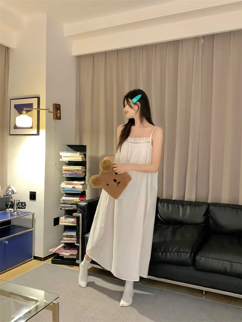 프렌치 스타일 레이스 홈웨어 드레스 상세 이미지 22