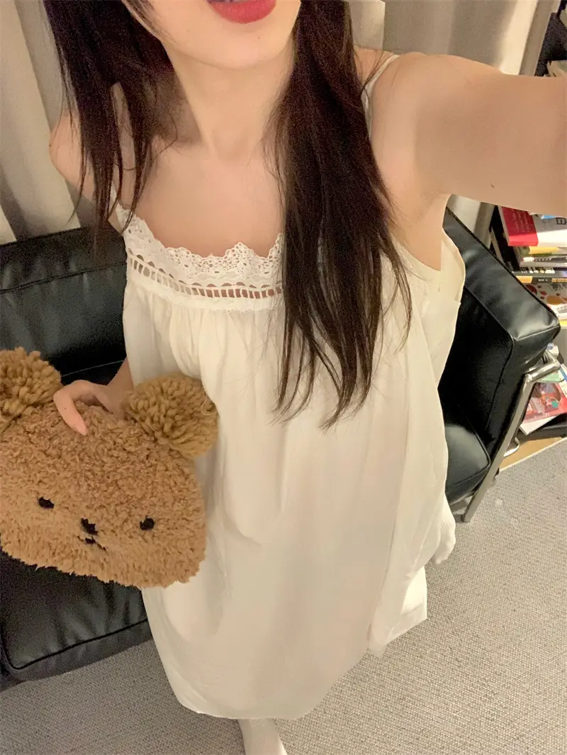프렌치 스타일 레이스 홈웨어 드레스 상세 이미지 23
