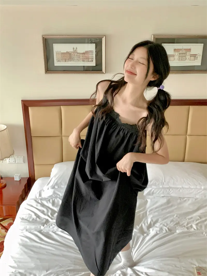 프렌치 스타일 레이스 홈웨어 드레스 상세 이미지 28