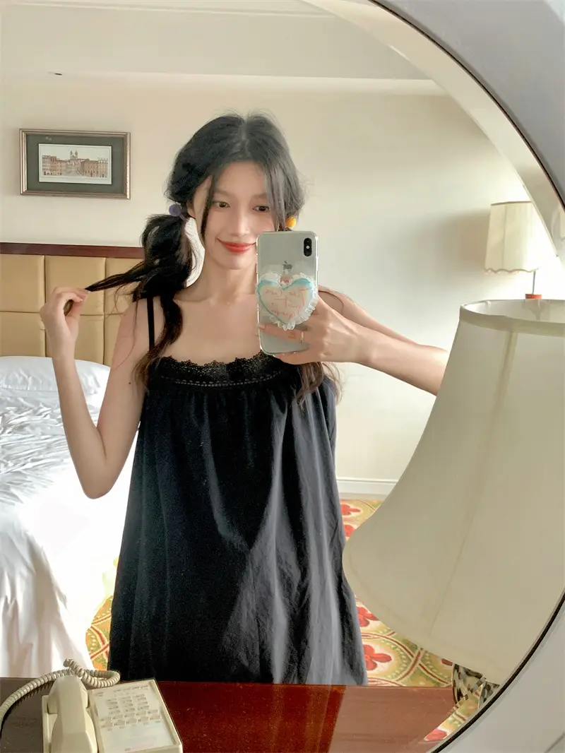 프렌치 스타일 레이스 홈웨어 드레스 상세 이미지 34