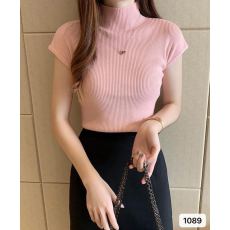 批发2026春装新款半高领打底衫女<b class='q'>短袖</b>针织衫内搭紧身毛衣短款修身上衣