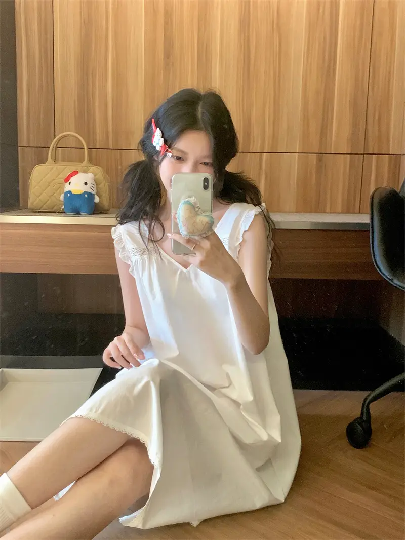 프랑스 스타일 레이스 V넥 홈웨어 상세 이미지 20