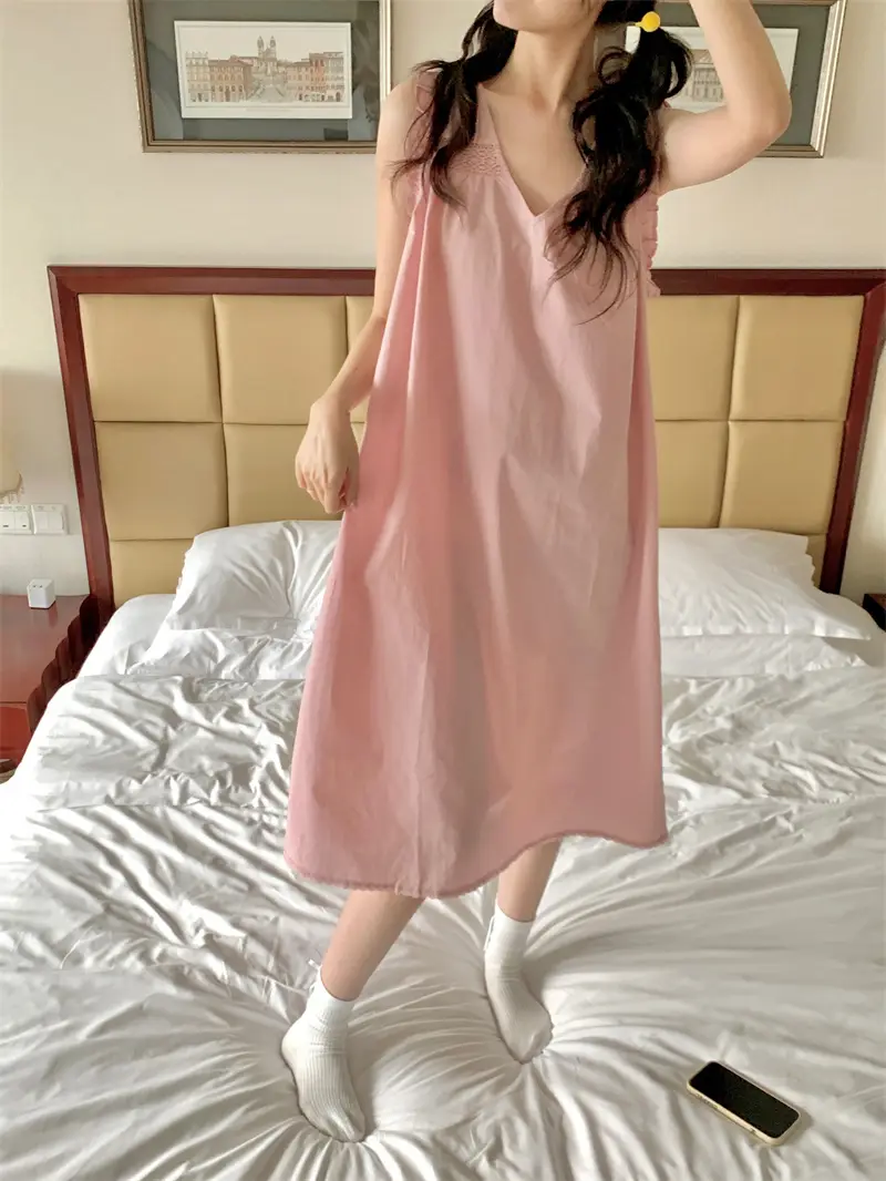 프랑스 스타일 레이스 V넥 홈웨어 상세 이미지 30