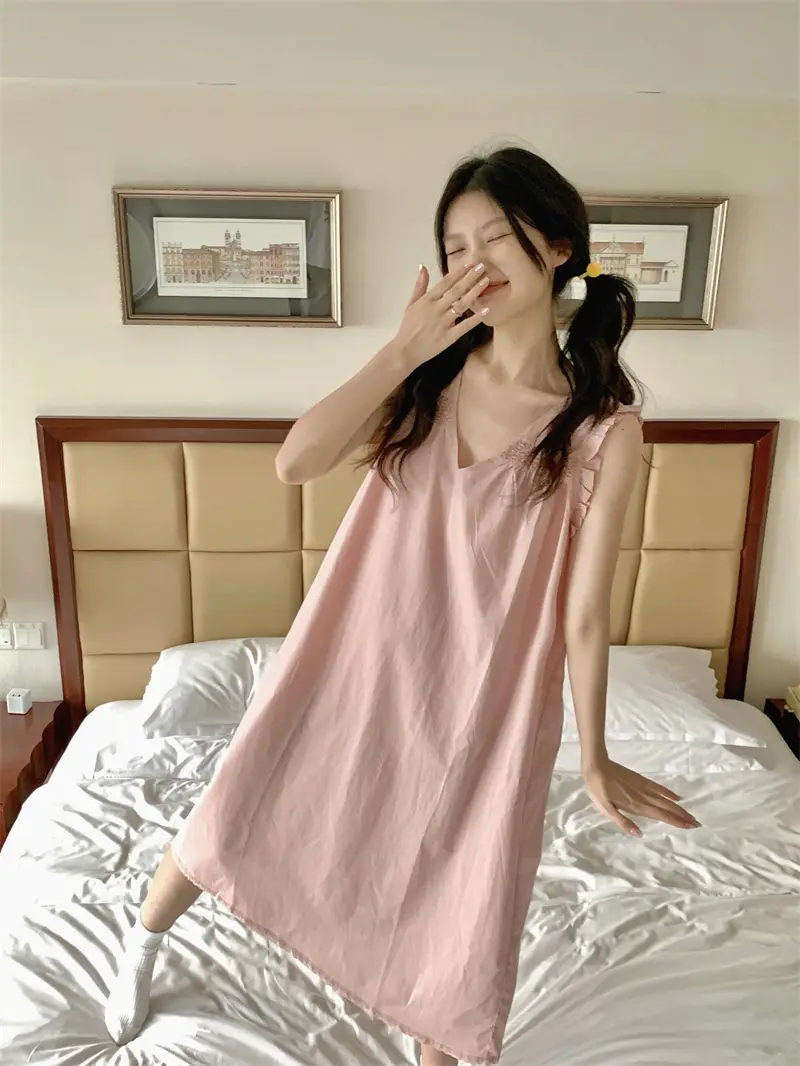 프랑스 스타일 레이스 V넥 홈웨어 상세 이미지 31