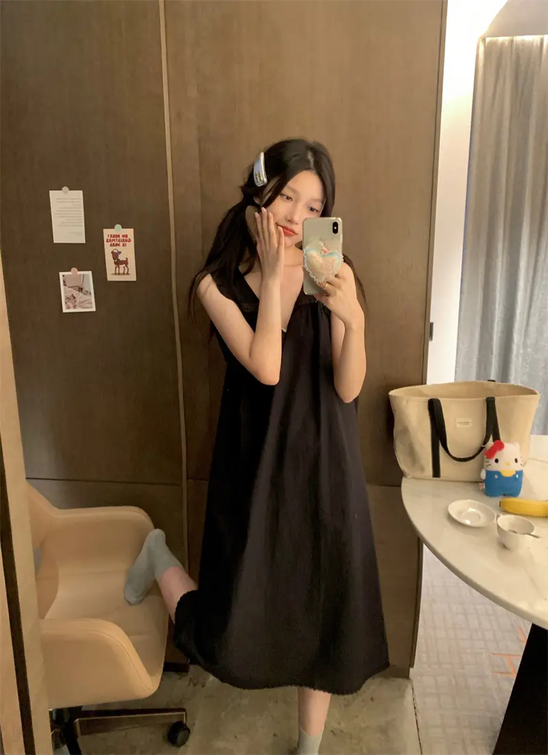 프랑스 스타일 레이스 V넥 홈웨어 상세 이미지 36