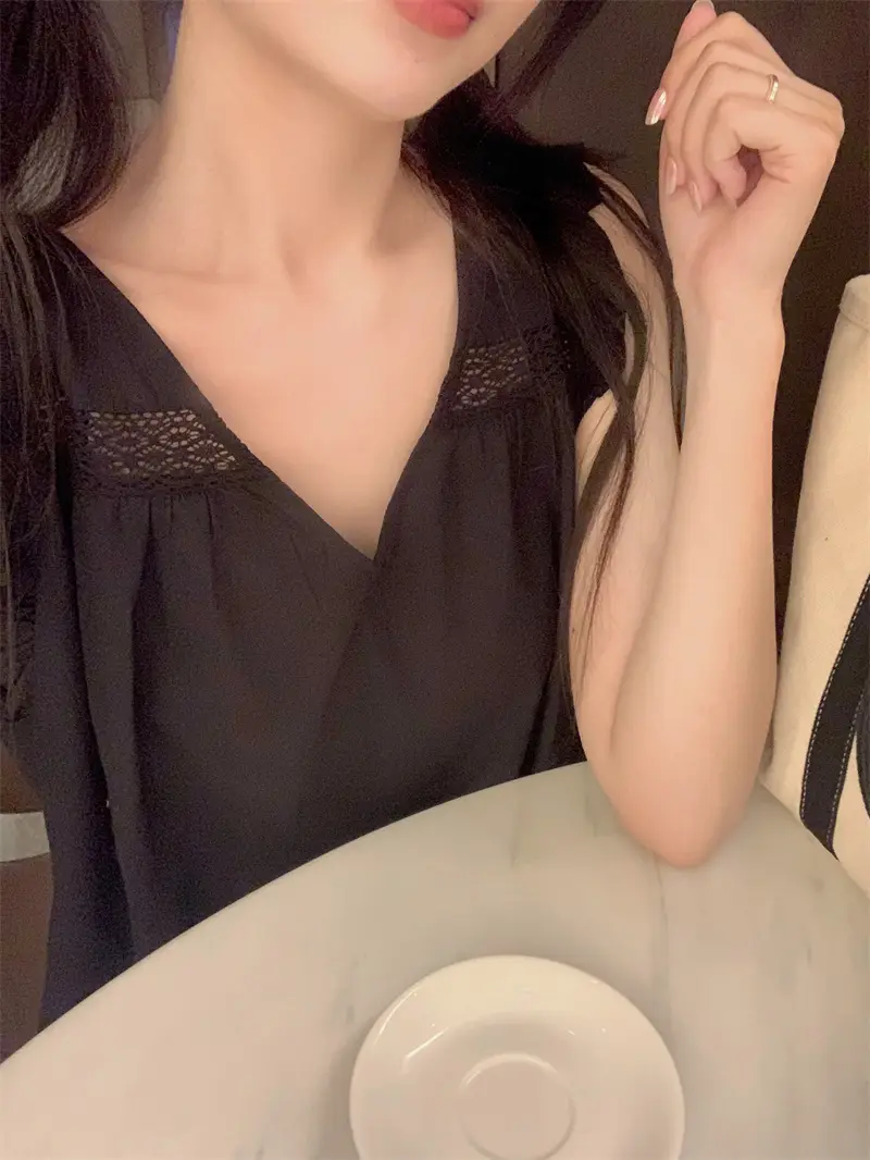 프랑스 스타일 레이스 V넥 홈웨어 상세 이미지 38