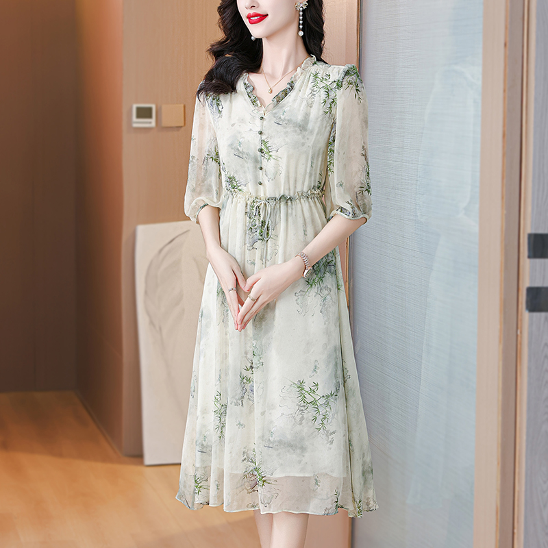 FA32632# 水墨竹子印花...