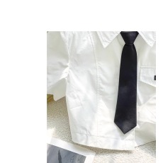 批发日系2024短袖上衣潮学院<b class='q'>风</b>jk衬衫女短款夏季新款甜酷辣妹衬衣小众