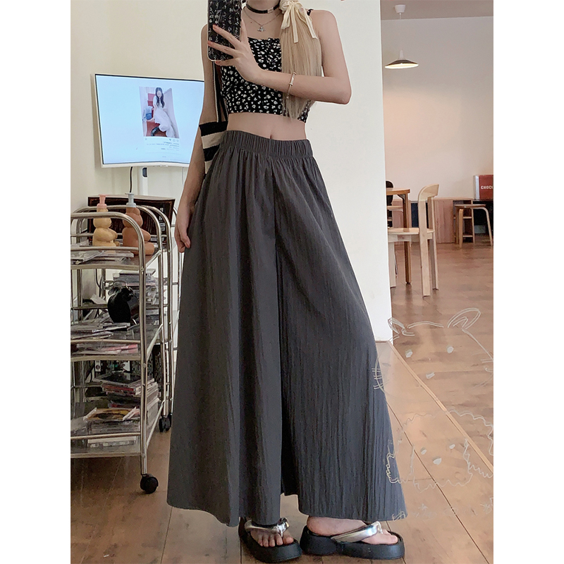 Three-dimensional waistline, high waist, slim and drapey Yamamoto pants, summer petite skirt pants, women's wide-leg pants