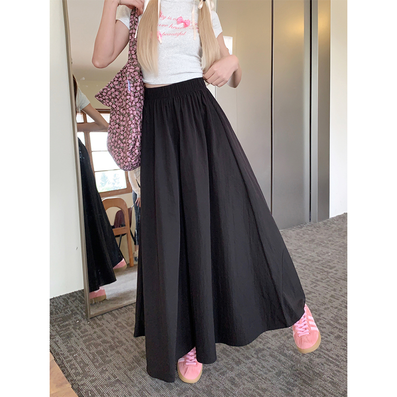 Three-dimensional waistline, high waist, slim and drapey Yamamoto pants, summer petite skirt pants, women's wide-leg pants