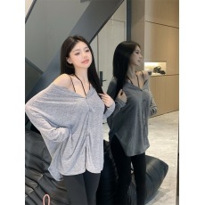 批发MR 原版面料 防晒开衫女长袖夏季外搭薄款宽松透气上衣微透空调衫