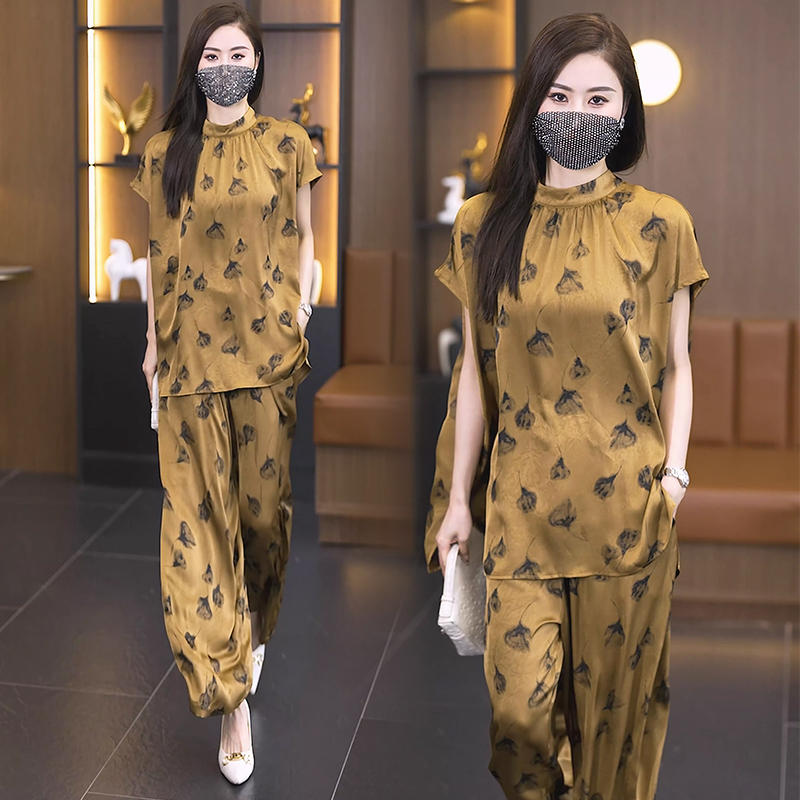 MY6340# 夏季新款前后两时尚气质时髦宽松遮肉显瘦短袖穿套装女裝貨源服裝批發