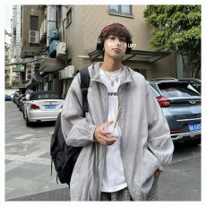 批发【优质风衣皱】原版质量防晒服男薄款户外夹克ins外套连帽防晒衣
