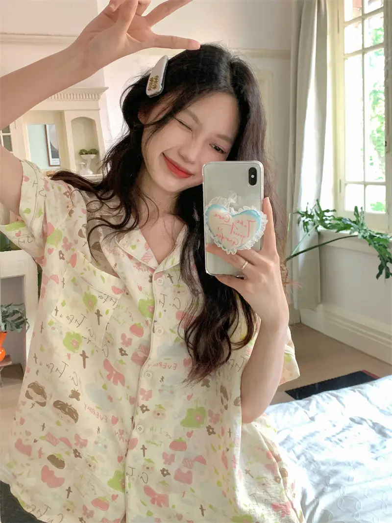 소녀 스타일 홈웨어 세트 상세 이미지 9