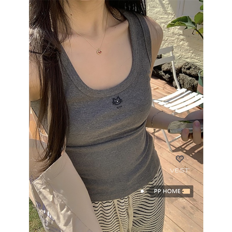 夏季新款女裝打底衫上衣小個子修身顯瘦百搭無袖短款背心小吊帶潮