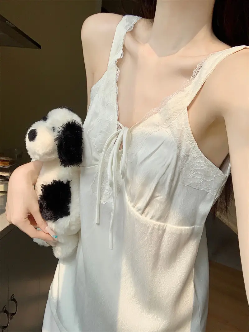 프렌치 샴페인 텍스처 레이스 홈웨어 세트 상세 이미지 25