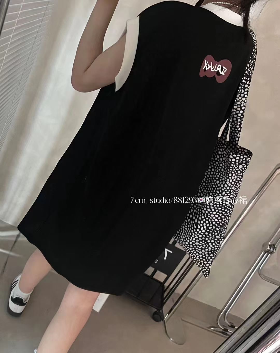 Summer new Korean style loose casual large version simple trendy long vest dress printed t-shirt dress