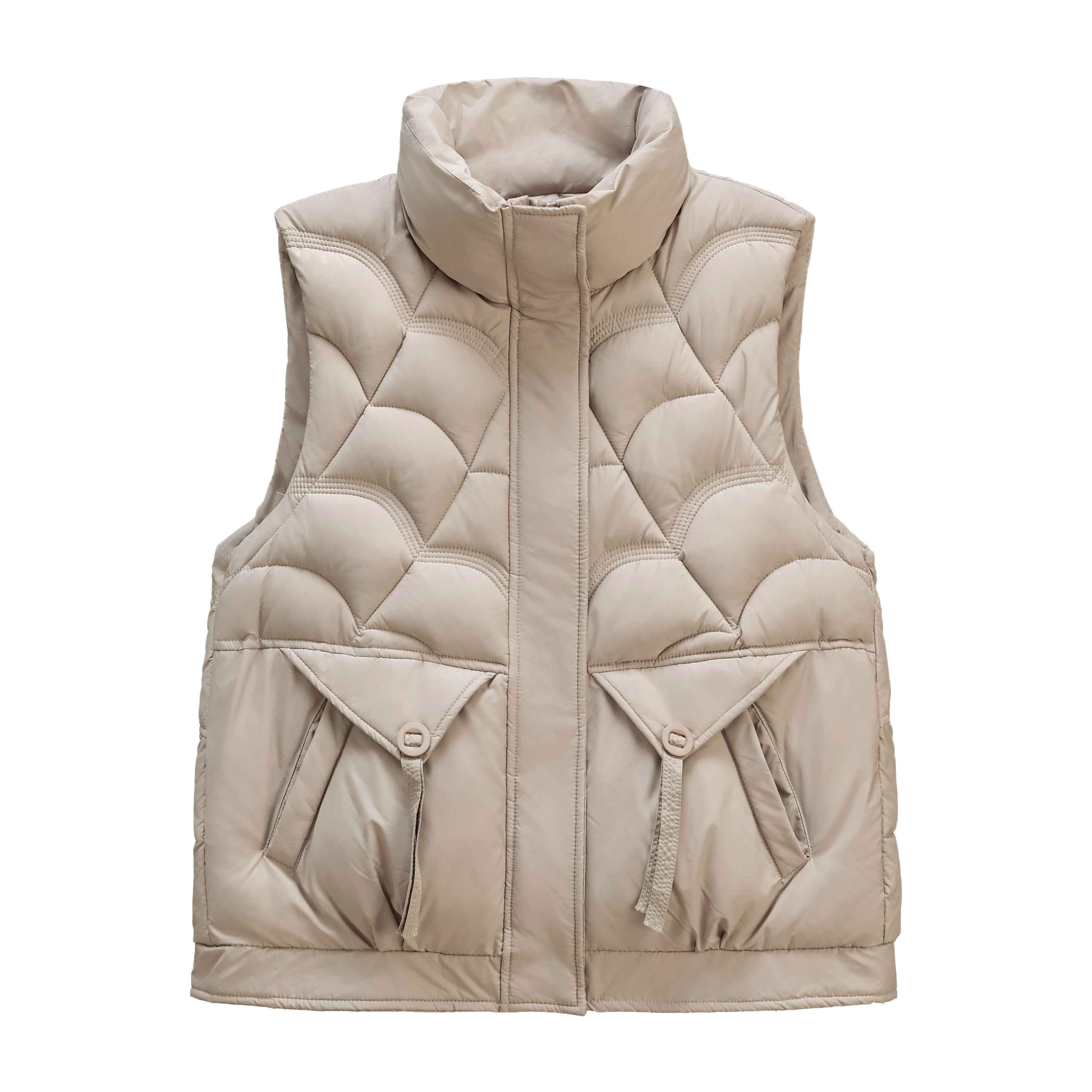 Real shot of foreign trade high-end down jacket vest for women, 2024 autumn and winter new style vest for small people