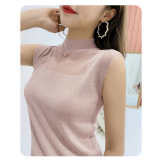 批发背心女夏季外穿短款坎肩百搭冰丝针织打底衫宽松内搭无袖上衣