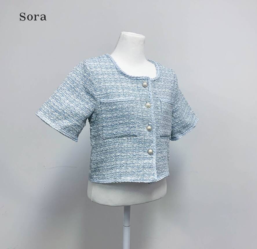 chic summer and spring new Korean short single-breasted coat cardigan with short-sleeved suit