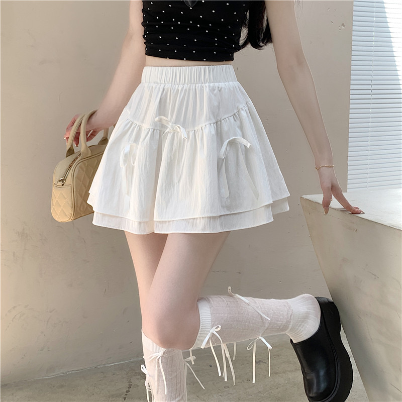 Tmall quality summer ballet style sweet bow puff skirt