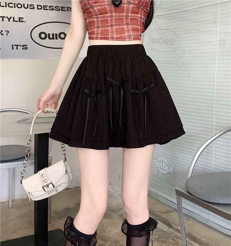 Tmall quality summer ballet style sweet bow puff skirt