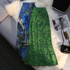 批发原版面料摩登mdeng197春夏女冰丝垂感<b class='q'>半身</b>裙中长款裙子A字鱼尾裙