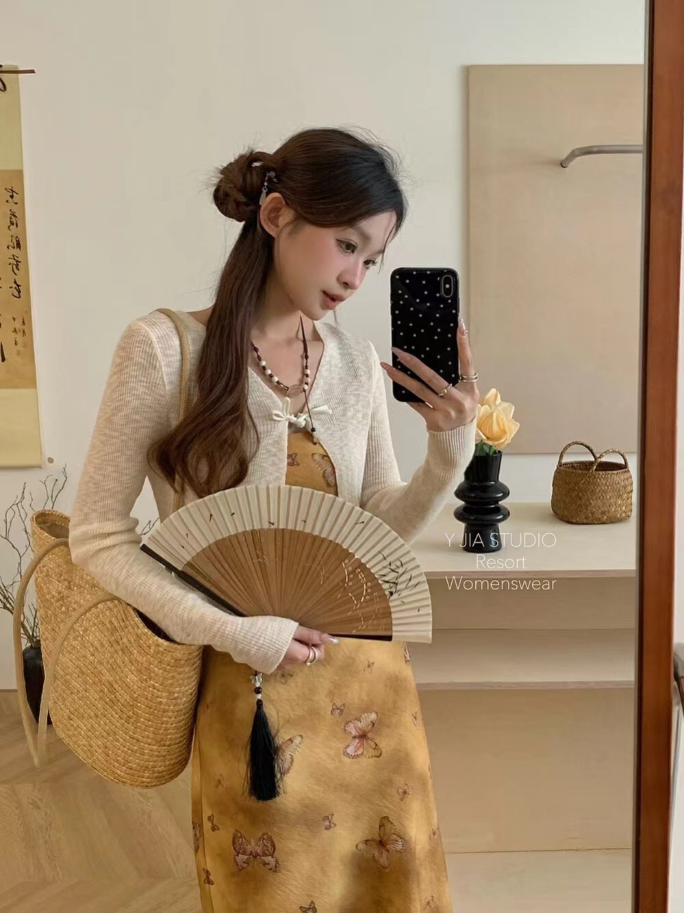 New Chinese style small waistcoat ice silk sunscreen shawl blouse knitted cardigan