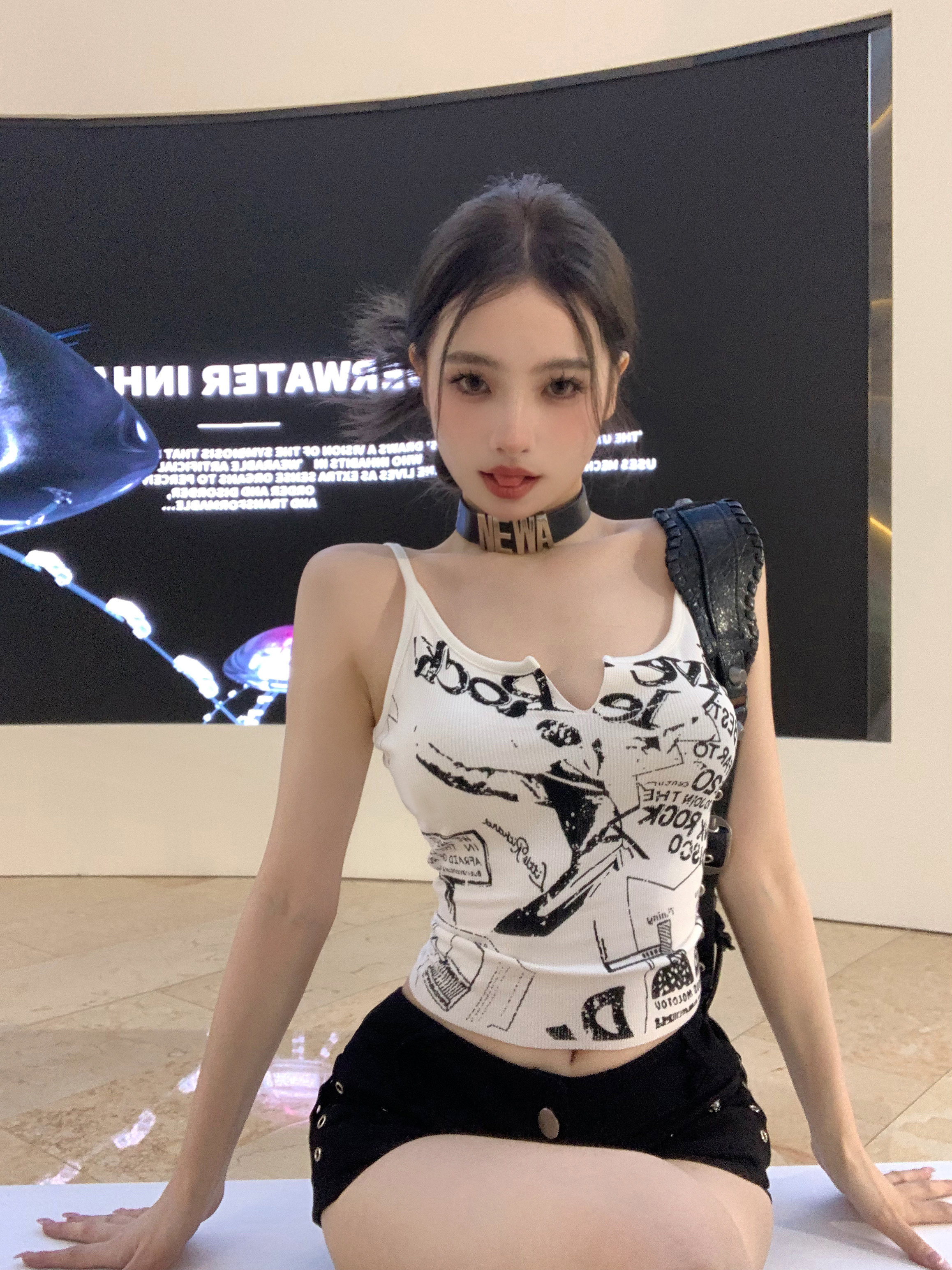 莫代爾面料 260克 吊帶上衣女夏