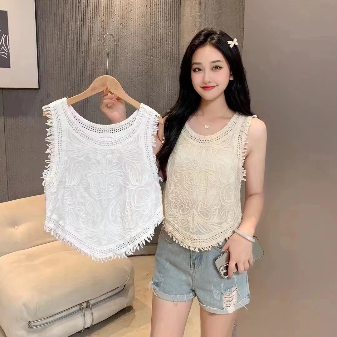 新款別致驚艷無袖背心女夏甜辣疊穿外穿設計感獨特洋氣時髦上衣