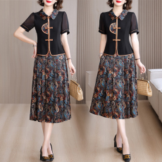 批发流行漂亮套装印花裙夏季女装2026新款新中式高端精致<b class='q'>连衣裙</b>两件套