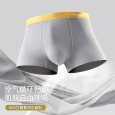 批发1盒2条 80支<b class='q'>莫代尔</b>大码高端潮牌无痕抑菌男四角裤