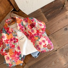 批发| 官图实价 | 100%纯棉 | <b class='q'>夏</b>季韩版短袖花衬衫儿童中大童短袖衬衣