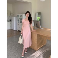 批发实拍大码女装2026夏装新款辣微胖连衣裙纯欲露背气质收腰包臀长裙