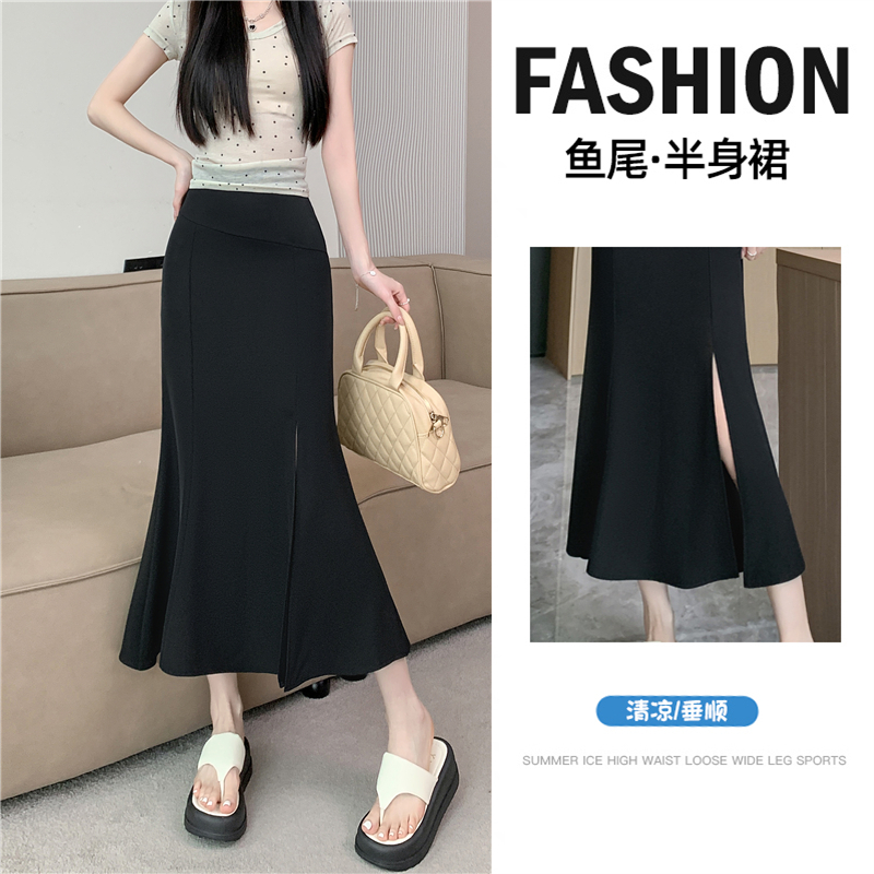 MY6463# 中长款鱼尾半身裙女春夏新款时尚通勤高腰开叉西装裙子女裝貨源...