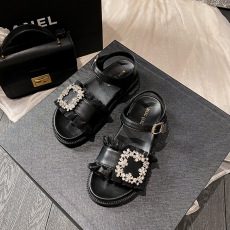 批发2024夏季新款休闲凉鞋女一字扣带大码女鞋货号