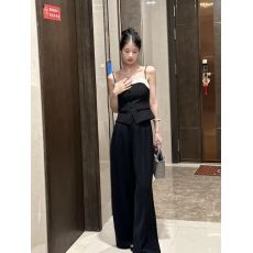 批发法式甜辣黑色吊带背心+黑色<b class='q'>阔腿裤</b>女2026年夏季新款韩版<b class='q'>时尚</b>套<b class='q'>装</b>