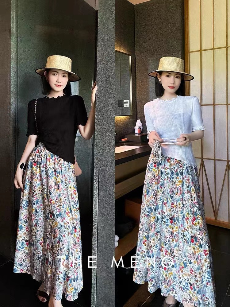 梦梦THEMENG 甜梦 夏季舒适时尚简洁大方百搭短袖纯色圆领T恤女