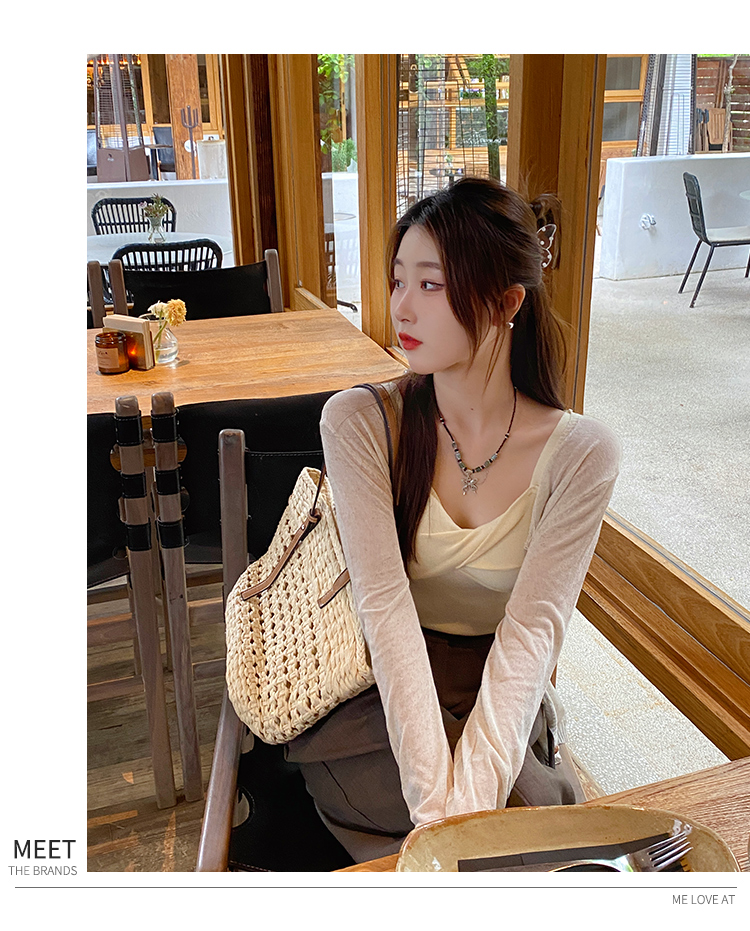 Sun protection cardigan jacket for women 2024 new shawl summer outer blouse thin ice silk sweater air-conditioning shirt