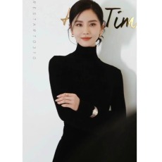 批发明星刘诗诗<b class='q'>同款</b>黑色高领毛衣女春季内搭修身高级感打底针织衫上衣
