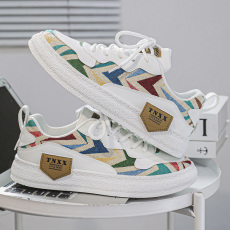 批发时尚新款<b class='q'>韩版</b>夏季帆布板鞋厚底增高百搭学生运动鞋透气舒适<b class='q'>男鞋</b>